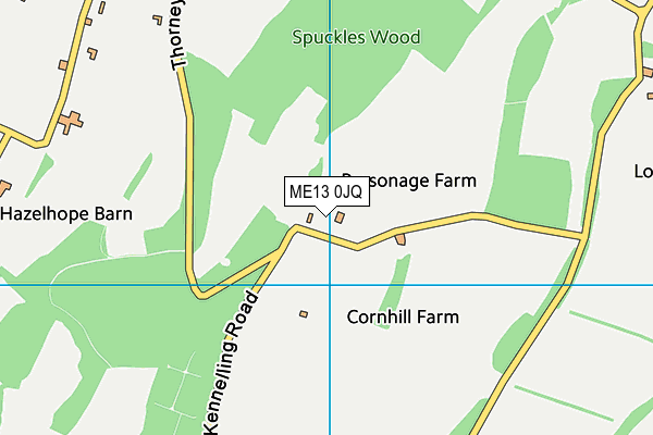 ME13 0JQ map - OS VectorMap District (Ordnance Survey)