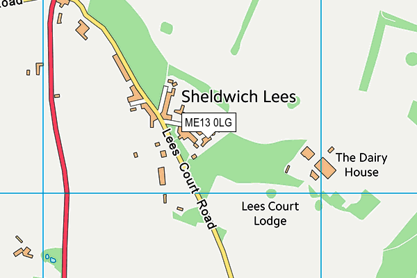 ME13 0LG map - OS VectorMap District (Ordnance Survey) ME13 0LG map - OS VectorMap District (Ordnance Survey)