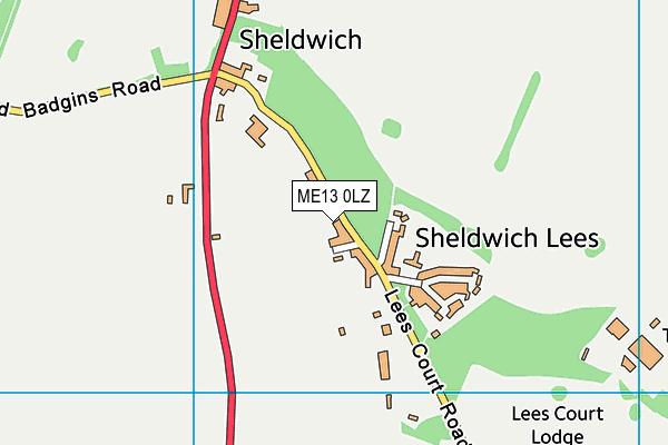 ME13 0LZ map - OS VectorMap District (Ordnance Survey) ME13 0LZ map - OS VectorMap District (Ordnance Survey)