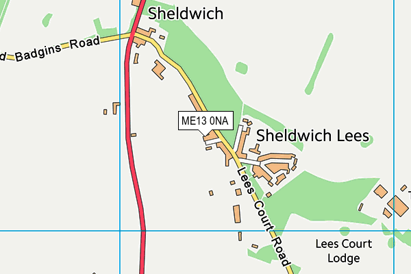 ME13 0NA map - OS VectorMap District (Ordnance Survey)