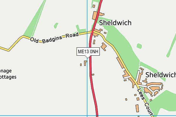 ME13 0NH map - OS VectorMap District (Ordnance Survey) ME13 0NH map - OS VectorMap District (Ordnance Survey)