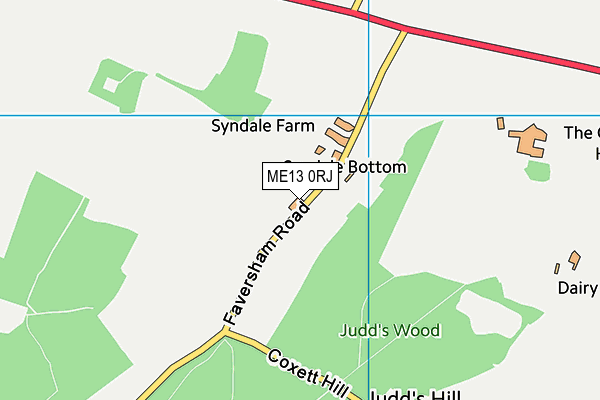ME13 0RJ map - OS VectorMap District (Ordnance Survey)