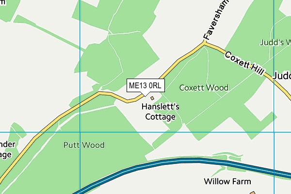 ME13 0RL map - OS VectorMap District (Ordnance Survey)