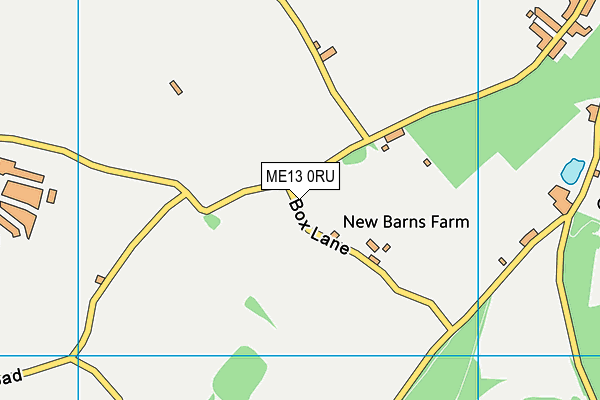 ME13 0RU map - OS VectorMap District (Ordnance Survey) ME13 0RU map - OS VectorMap District (Ordnance Survey)