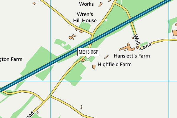 ME13 0SF map - OS VectorMap District (Ordnance Survey) ME13 0SF map - OS VectorMap District (Ordnance Survey)