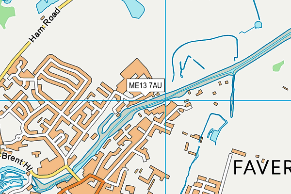 ME13 7AU map - OS VectorMap District (Ordnance Survey) ME13 7AU map - OS VectorMap District (Ordnance Survey)
