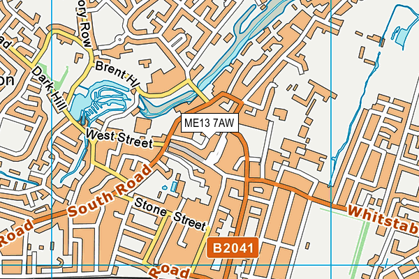 ME13 7AW map - OS VectorMap District (Ordnance Survey) ME13 7AW map - OS VectorMap District (Ordnance Survey)