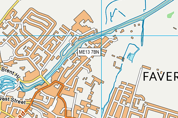 ME13 7BN map - OS VectorMap District (Ordnance Survey) ME13 7BN map - OS VectorMap District (Ordnance Survey)