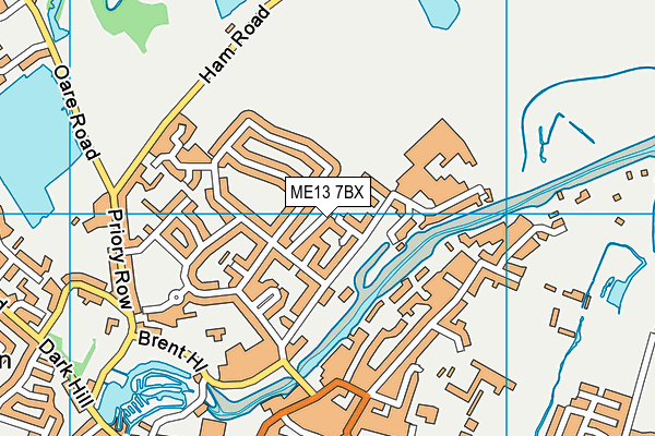 ME13 7BX map - OS VectorMap District (Ordnance Survey) ME13 7BX map - OS VectorMap District (Ordnance Survey)
