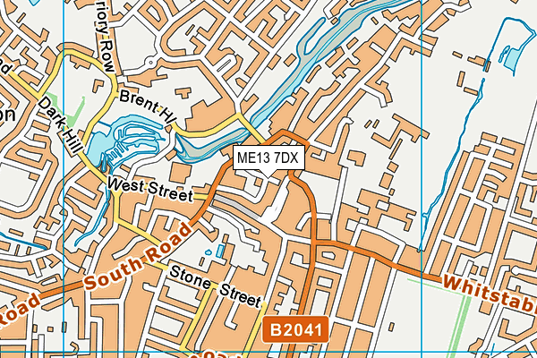 ME13 7DX map - OS VectorMap District (Ordnance Survey) ME13 7DX map - OS VectorMap District (Ordnance Survey)