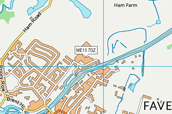 ME13 7DZ map - OS VectorMap District (Ordnance Survey) ME13 7DZ map - OS VectorMap District (Ordnance Survey)