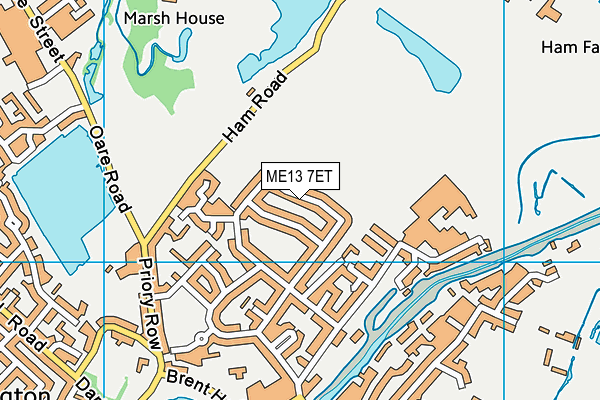ME13 7ET map - OS VectorMap District (Ordnance Survey) ME13 7ET map - OS VectorMap District (Ordnance Survey)