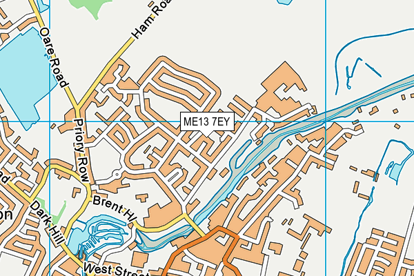 ME13 7EY map - OS VectorMap District (Ordnance Survey) ME13 7EY map - OS VectorMap District (Ordnance Survey)