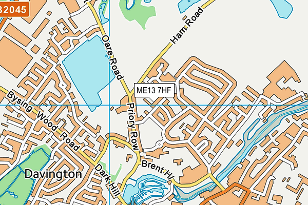 ME13 7HF map - OS VectorMap District (Ordnance Survey) ME13 7HF map - OS VectorMap District (Ordnance Survey)