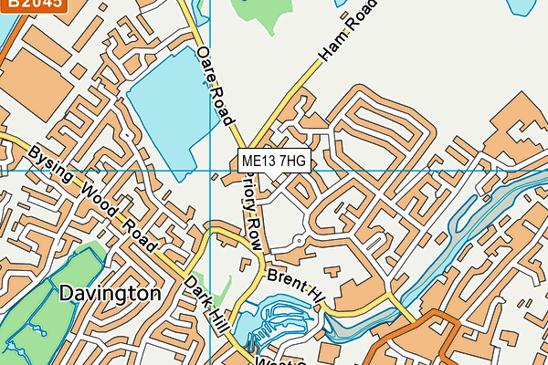 ME13 7HG map - OS VectorMap District (Ordnance Survey) ME13 7HG map - OS VectorMap District (Ordnance Survey)