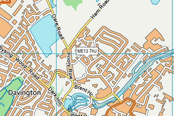 ME13 7HJ map - OS VectorMap District (Ordnance Survey) ME13 7HJ map - OS VectorMap District (Ordnance Survey)