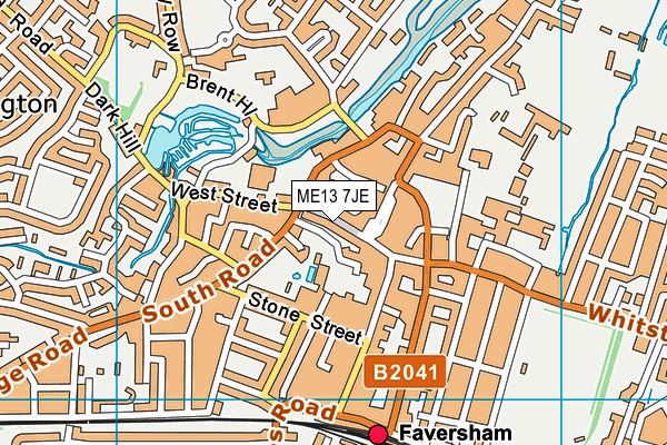 ME13 7JE map - OS VectorMap District (Ordnance Survey) ME13 7JE map - OS VectorMap District (Ordnance Survey)