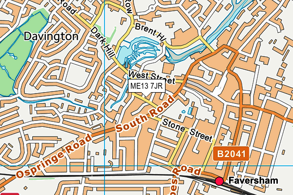ME13 7JR map - OS VectorMap District (Ordnance Survey)
