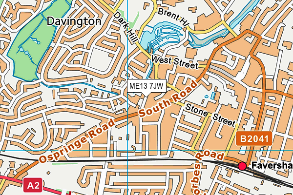 ME13 7JW map - OS VectorMap District (Ordnance Survey) ME13 7JW map - OS VectorMap District (Ordnance Survey)