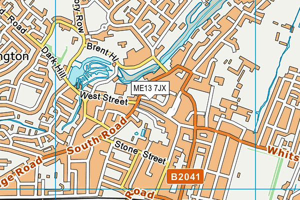 ME13 7JX map - OS VectorMap District (Ordnance Survey) ME13 7JX map - OS VectorMap District (Ordnance Survey)