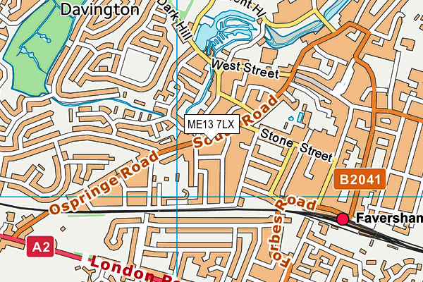 ME13 7LX map - OS VectorMap District (Ordnance Survey)