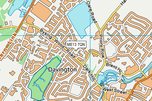 ME13 7QN map - OS VectorMap District (Ordnance Survey)