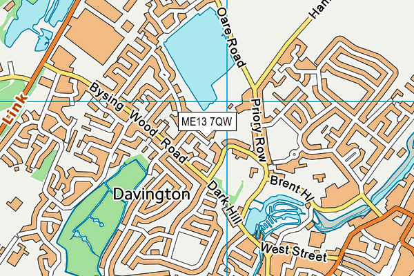 ME13 7QW map - OS VectorMap District (Ordnance Survey) ME13 7QW map - OS VectorMap District (Ordnance Survey)