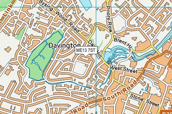 ME13 7ST map - OS VectorMap District (Ordnance Survey) ME13 7ST map - OS VectorMap District (Ordnance Survey)