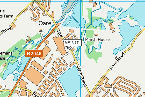 ME13 7TJ map - OS VectorMap District (Ordnance Survey) ME13 7TJ map - OS VectorMap District (Ordnance Survey)