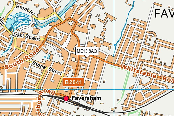 ME13 8AQ map - OS VectorMap District (Ordnance Survey) ME13 8AQ map - OS VectorMap District (Ordnance Survey)