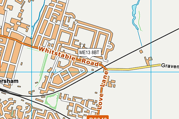ME13 8BT map - OS VectorMap District (Ordnance Survey)