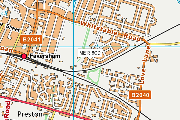 ME13 8GD map - OS VectorMap District (Ordnance Survey) ME13 8GD map - OS VectorMap District (Ordnance Survey)