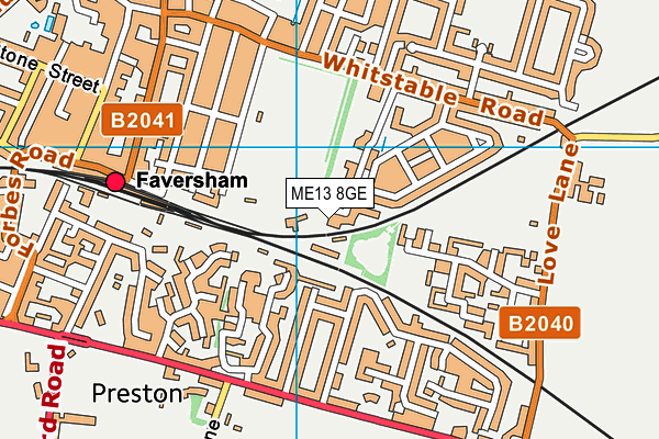 ME13 8GE map - OS VectorMap District (Ordnance Survey) ME13 8GE map - OS VectorMap District (Ordnance Survey)
