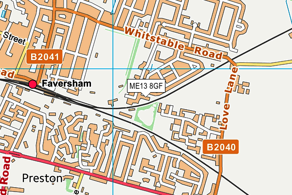 ME13 8GF map - OS VectorMap District (Ordnance Survey) ME13 8GF map - OS VectorMap District (Ordnance Survey)