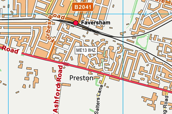 ME13 8HZ map - OS VectorMap District (Ordnance Survey)
