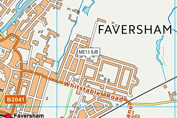 ME13 8JB map - OS VectorMap District (Ordnance Survey) ME13 8JB map - OS VectorMap District (Ordnance Survey)