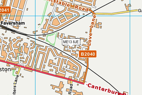 ME13 8JE map - OS VectorMap District (Ordnance Survey) ME13 8JE map - OS VectorMap District (Ordnance Survey)
