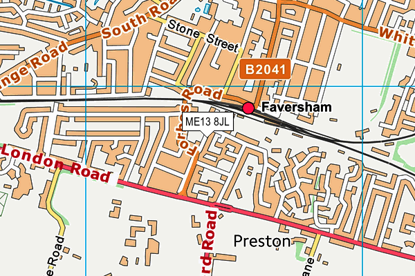 ME13 8JL map - OS VectorMap District (Ordnance Survey) ME13 8JL map - OS VectorMap District (Ordnance Survey)