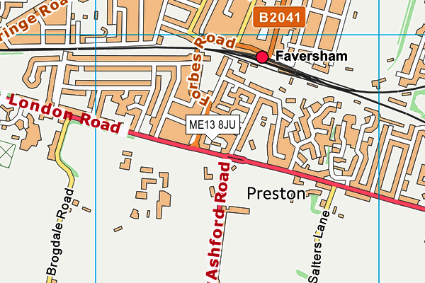 ME13 8JU map - OS VectorMap District (Ordnance Survey) ME13 8JU map - OS VectorMap District (Ordnance Survey)