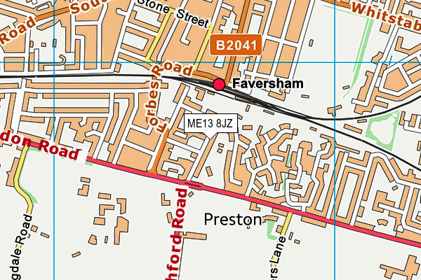 ME13 8JZ map - OS VectorMap District (Ordnance Survey) ME13 8JZ map - OS VectorMap District (Ordnance Survey)