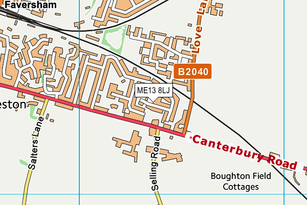 ME13 8LJ map - OS VectorMap District (Ordnance Survey) ME13 8LJ map - OS VectorMap District (Ordnance Survey)