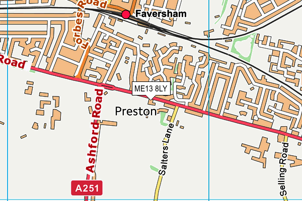 ME13 8LY map - OS VectorMap District (Ordnance Survey) ME13 8LY map - OS VectorMap District (Ordnance Survey)