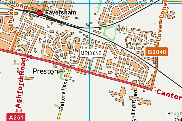ME13 8NE map - OS VectorMap District (Ordnance Survey) ME13 8NE map - OS VectorMap District (Ordnance Survey)