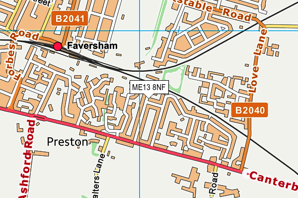 ME13 8NF map - OS VectorMap District (Ordnance Survey) ME13 8NF map - OS VectorMap District (Ordnance Survey)