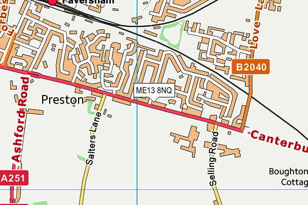 ME13 8NQ map - OS VectorMap District (Ordnance Survey) ME13 8NQ map - OS VectorMap District (Ordnance Survey)