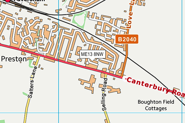 ME13 8NW map - OS VectorMap District (Ordnance Survey) ME13 8NW map - OS VectorMap District (Ordnance Survey)