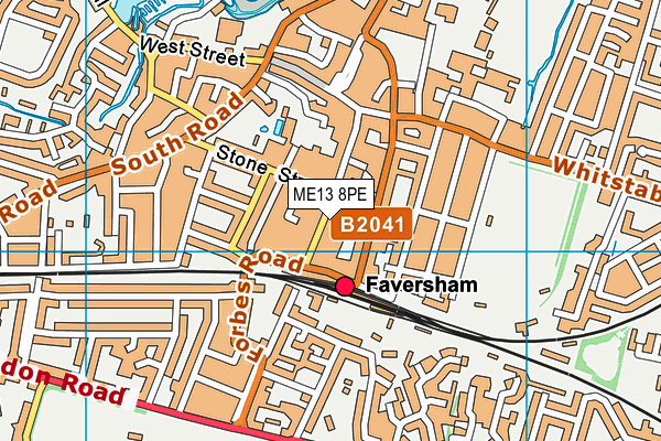 ME13 8PE map - OS VectorMap District (Ordnance Survey) ME13 8PE map - OS VectorMap District (Ordnance Survey)