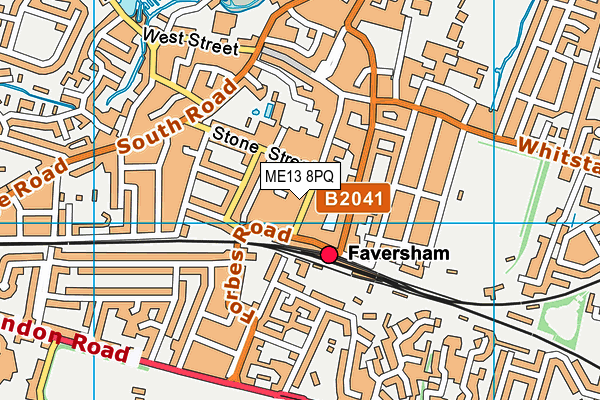 ME13 8PQ map - OS VectorMap District (Ordnance Survey) ME13 8PQ map - OS VectorMap District (Ordnance Survey)