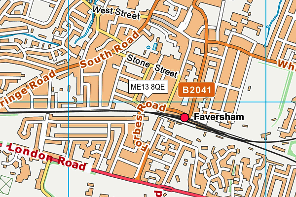 ME13 8QE map - OS VectorMap District (Ordnance Survey) ME13 8QE map - OS VectorMap District (Ordnance Survey)