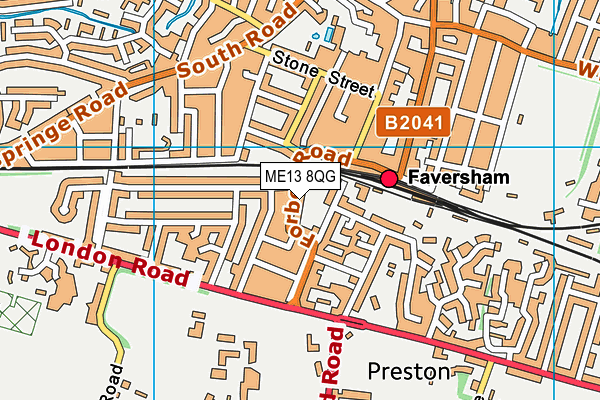 ME13 8QG map - OS VectorMap District (Ordnance Survey) ME13 8QG map - OS VectorMap District (Ordnance Survey)